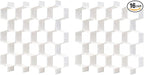 Drawer Splitter 16-piece Set Adjustable Honeycomb Organizer Tie Sock Organizer Underwear Panties Cosmetic Sorter (White)
