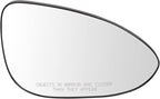TRQ Passenger Side Mirror Glass Heated Convex Snap-On Compatible with 2012-2020 Chevrolet Sonic GM1325157