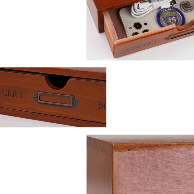 Wooden Storage Box Apothecary Drawers Vintage Wooden Drawers Wood Desktop Organizer Countertop Storage Box Library Card Catal