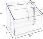 Isaac Jacobs Clear Acrylic 2-Section Organizer, Remote Holder & Multi-Functional Makeup, Brush, Pen & Pencil Storage Solution