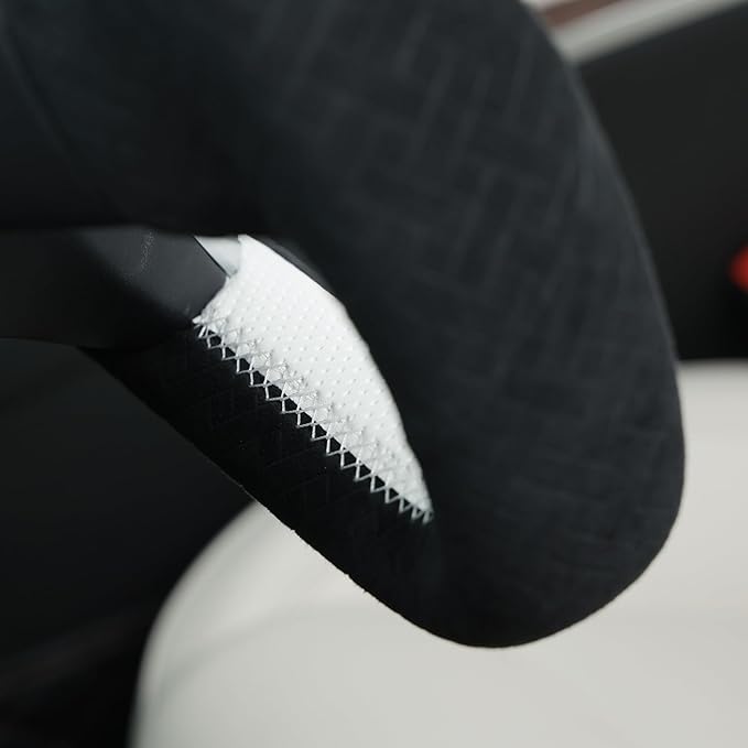 MEWANT Hand Stitched Tesla Model S Yoke Steering Wheel Cover Wrap for Tesla Model S 2021-2023 / Model X 2021-2023 Tesla Yoke Steering Wheel Accessories(3D Style)