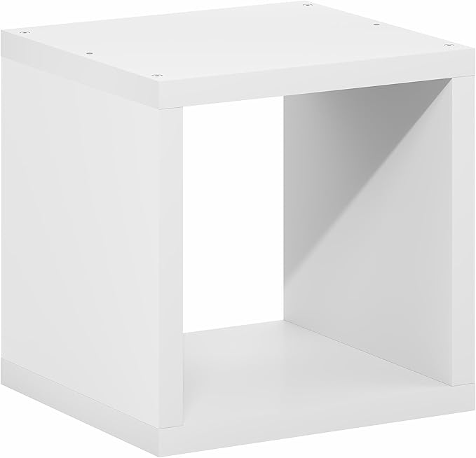 Furinno Cubicle Book Shelf, Stackable Bookshelf, Cube Storage Organizer Bookcase with Open Back, Extra Thick, 15.8" x 15.8" x