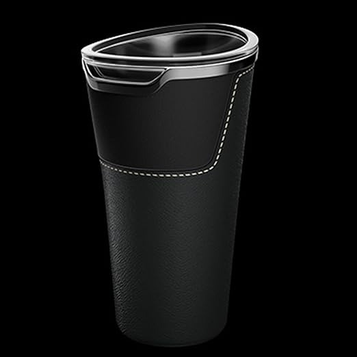 Leakproof Car Trash Can,Mini Car Trash Bin for SUV and Truck,Small Removable Liner Cars Garbage Can,Waterproof Automotive TrashCan for Vehicle,Home,Office,Multipurpose,Easy to Clean (Black 2)