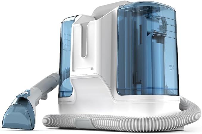 Carpet Cleaner Machine Upholstery - 450W Shampooer Portable for Couch Rug Sofa Car Seat Furniture Fabric Wet Vacuum Spot Hand
