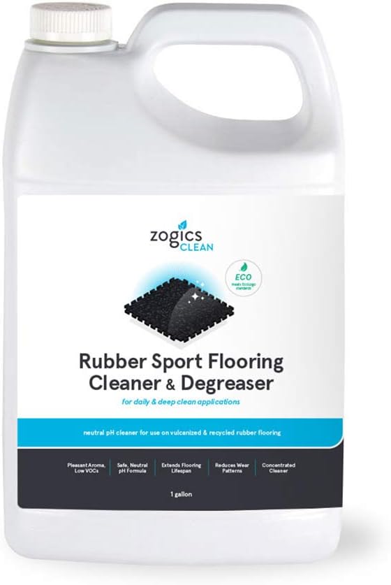 Zogics Rubber Flooring Cleaner and Degreaser – Cleaner Concentrate and Heavy Duty Degreaser for Rubber Floors and Mats, Biode