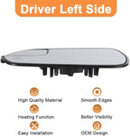 Senzeal Driver Side Heated Mirror Glass Replacement with Blind Spot mirror for Ford Fusion 2013 2014 2015 2016 2017 2018 2019 2020 DS7Z17K707F (Left Side)