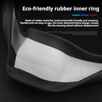 RYE for Jeep Steering Wheel Cover, Leather Car Steering Wheel Cover Heavy-Duty Durable Breathable, for Jeep Grand Cherokee Wrangler Compass Gladiator - Black Pattern 2