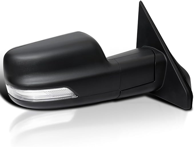 Spec-D Tuning Black Power Fold Heated + LED Signal + Blind Spot Monitor Right Passenger Side Mirror Compatible with 2019-2024 Ram 1500, Left + Right Pair