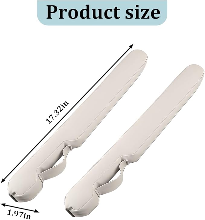 Car Seat Gap Filler, 2PCS Between Vehicle Seats Console Organizer Stop Things from Dropping, Automotive Interior Chair Gap Coverage Fill, Universal for SUV Automobile Truck (Beige)