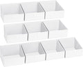 DIMJ Closet Storage Bins 10 Pack - Fabric Storage Baskets for Shelves, Collapsible Clothes Organizer, Trapezoid Shelf Organiz