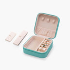 ZPROW Travel Jewelry Case, Mini Portable Jewelry Travel Boxes, Small Jewelry Organizer for Rings, Earrings, Pendants, Watches