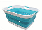 SAMMART 42L Collapsible Plastic Laundry Basket - Foldable Pop Up Storage Container/Organizer - Space Saving Hamper/Basket (1,