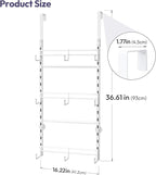 SWTYMIKI Over Door Hat Organizer - 3 Tier Metal Adjustable Wall Mounted Hat Rack with 9 Hooks Design, Hanging Baseball Cap Or
