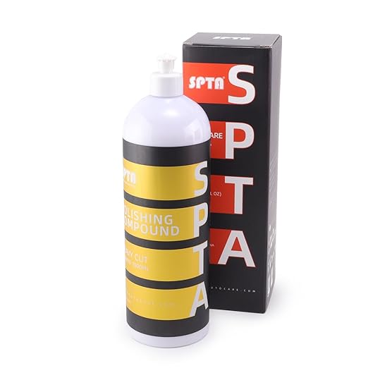 Heavy Cut Polishing Compound, SPTA 33.8oz (1000ml) Polishing Compound Car Scratch & Swirl Remover Rubbing Compound & Coarse Polish Buffing Compound Swirl Remover for Cars Automotive Paint Correction