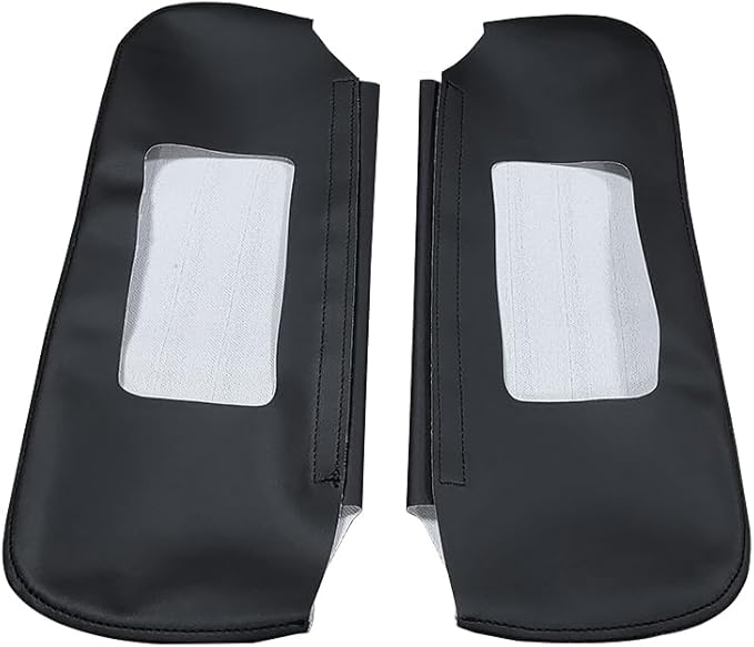 Black Car Sun Visor Cover PU Leather, Left and Right Side Sun Visor Skin Pair Fits for Chevy Camaro Firebird 1993-2002 (Skin Only)