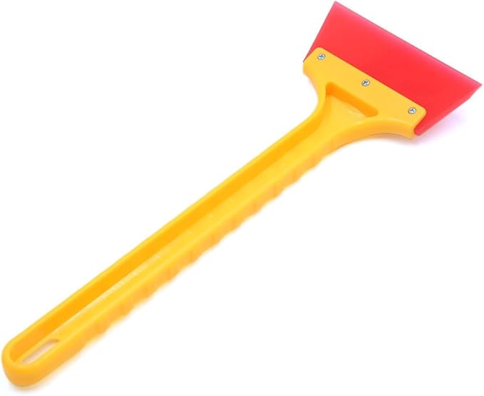 uxcell Long Antislip Handle Red Rubber Car Ice Scraper Windshield Snow Removal
