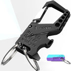 Hephis Skull Heavy Duty Key Chain,Car Emergency Escape Tool, Seat belt Cutter,Bottle Opener,Carabiner Car Key Chains