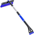 31.5" Snow Brush & Ice Scraper for Car Windshield, 3 in 1 Extendable Snow Brush with Squeegee, Detachable Snow Removal Tool with Comfortable Ergonomic Foam Grip for Cars, Suvs, Trucks, RVs