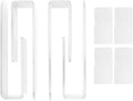 TOPINCN Acrylic Baseball Hat Rack, Wall Mounted Hat Hook Organizer, Self Adhesive, Space Saving, 4 Pack with 8 Adhesives (Cle