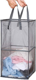 Pop Up Laundry Baskets - Mesh Collapsible Laundry Hampers Storage with Handle - Foldable for Washing Storage, Great for The K