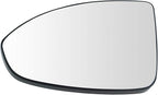 TRQ Driver Side Mirror Glass Non Heated with Backing Plate For Factory Equipped & Aftermarket Mirrors Compatible with 11-15 C