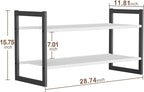 2-Tier Shoe Rack for Closet & Entryway, Stackable Shoe Organizer, Screw-Fastened Metal Frame for Less Wobble, Heel-Friendly N