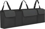 Car Trunk Organizer, Waterproof Backseat Hanging Large Storage with Adjustable Straps, Collapsible Cargo Bag with 4 Pockets,