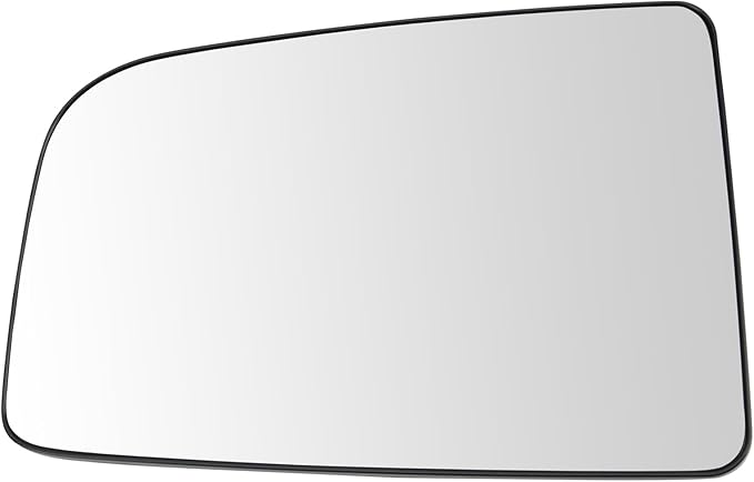 TRQ Passenger Side Upper Mirror Glass Heated Convex Snap On Compatible with 2007-2009 Dodge Sprinter 2500 Sprinter 3500 2010-