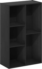 Furinno LUDER Book Shelf, 5-Cube Bookshelf, Reversible Bookcase, 9.4 x 19.5 x 31.5, Easy Assembly, for Living Room, Bedroom, 