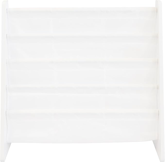 Humble Crew 4-Tier Kids Bookshelf, White Wood/White - Premium Book Shelf for Kids Rooms with Four Deep Pockets - Toddler Slin