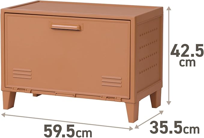 Tenma Storage Box with Wide Doors That Can Be Assembled, Fits Peg Cabinet, Wide, Retro Cute, Storage Case, Pegboard, Vintage 