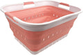 SAMMART 42L (11 gallon) Collapsible Plastic Laundry Basket - Foldable Pop Up Storage Container/Organizer - Space Saving Hampe