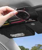 Multifunctional Car Visor Organizer (Suede leather - Black)