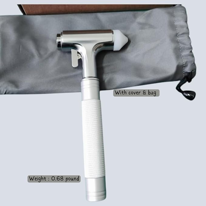 3-in-1 Car Safety Hammer - Belt Cutter, Glass Breaker and Hammering Function - Emergency Escape Tool