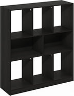 Furinno DALY Book Shelf, 8-Cube Bookshelf, Horizontal Cube Storage Organizer Bookcase, 10.9 x 35.4 x 39.4, for Living Room, B