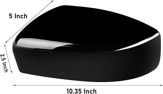 Moonlinks Compatible with Nissan Sentra 2013 2014 2015 2016 2017 2018 2019 Left Side Mirror Cover Replacement, Glossy Black Left Driver Side Door Rearview Mirror Cap Trim