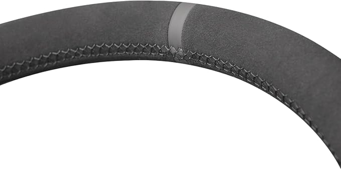 MEWANT Hand Stitch Steering Wheel Cover for Chevy Silverado 1500 2500 Suburban Tahoe Athsuede Real Leather Steering Wrap