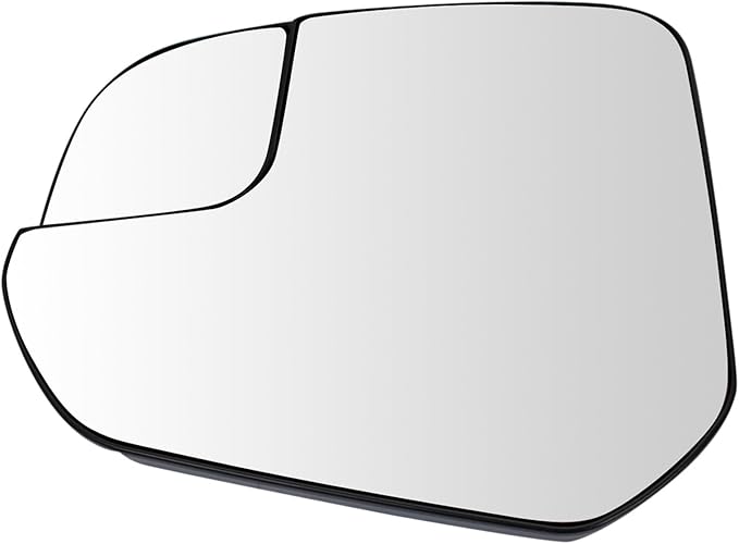 TRQ Driver Side Mirror Glass Clear Snap On Compatible with 2014-2018 Ford Transit Connect FO1324166