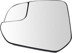 TRQ Driver Side Mirror Glass Clear Snap On Compatible with 2014-2018 Ford Transit Connect FO1324166