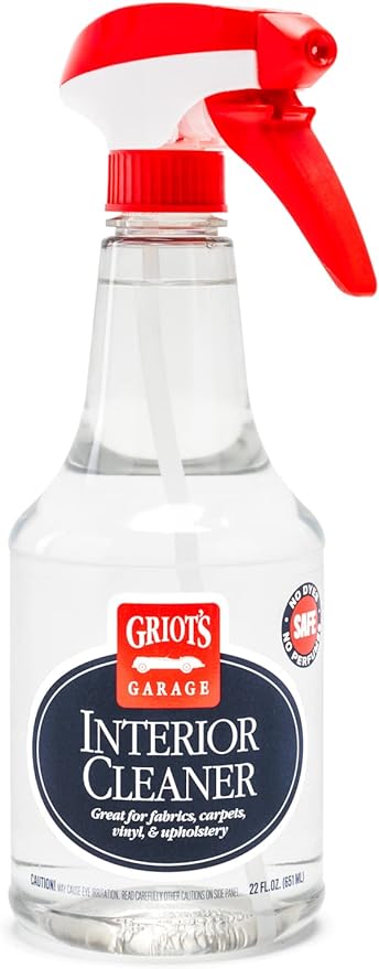 Griot's Garage Interior Cleaner Spray for Car Seats, Carpet, Upholstery Fabric, Floor Mat, Vinyl, Dashboard, Ideal for Truck,