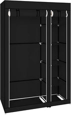 67" Portable Closet Storage Organizer Wardrobe Clothes Rack,Covered Garment Rack,Steel Tube Clothes Storage Organizer,Freesta