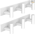 VAEHOLD Hat and Coat Wall Mount Rack - Hooks for Robes, Bags, Keys, and Towels - Bathroom Towel Hanger Organizer (White, “T“ 