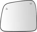TRQ Driver Side Mirror Glass Heated Blind Spot Indicator Snap On Compatible with 2011-2022 Jeep Grand Cherokee CH1324177