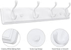 Badiano Wooden Coat Rack, Wall-Mounted Organizer for Closet, Entryway, Hallway, Foyer, Bedroom, Heavy Duty Double Hooks for H