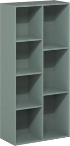 Furinno LUDER Book Shelf, 7-Cube Bookshelf, Bookcase with Open Shelves, 9.4 x 19.5 x 41.7, Easy Assembly, for Living Room, Be