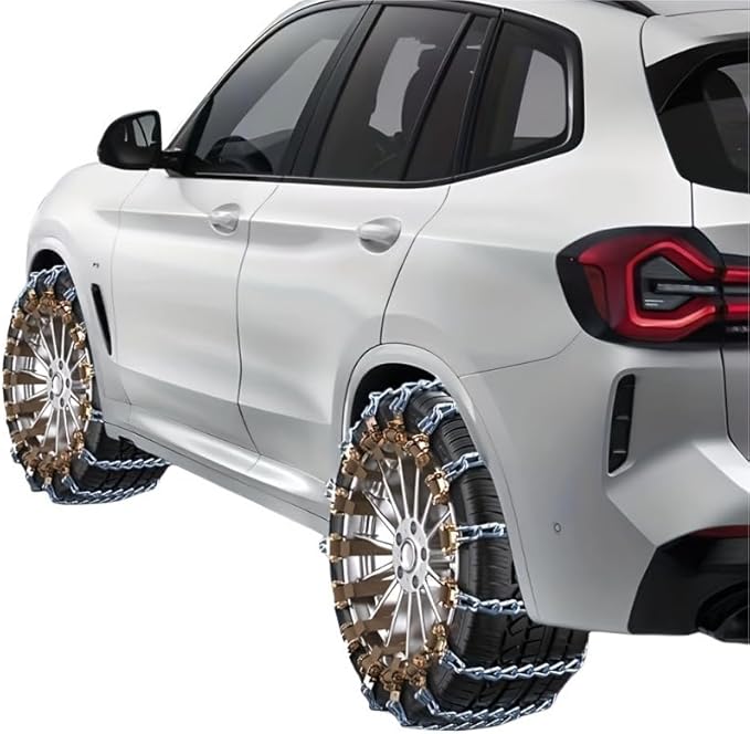Auto Tightening Snow Chains for Fiat Panda EasyPower (LPG) 2008 2009 2010 2011 2012,adjustable portable highly stable anti-sl
