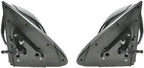 TRQ 2 Piece Driver and Passenger Side Mirror Assembly Set Manual Adjustment Non-Heated No Memory Textured Compatible with 201