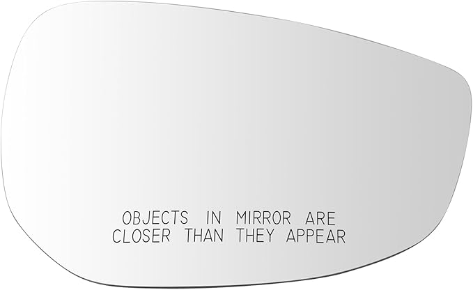 TRQ Passenger Side Mirror Glass Snap On Clear Compatible with 2020-2022 Mazda CX-30 MA1325126