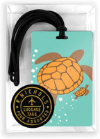 R. Nichols Sea Life Luggage Tag Set - Sturdy Waterproof Plastic Travel Labels for Baggage, Suitcases, Backpacks, and Diaper B