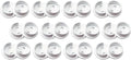 QCAA Heavy Duty Solid Metal Pole Socket Set, 1-3/8'', Matte White, 12 Pairs, Made in Taiwan
